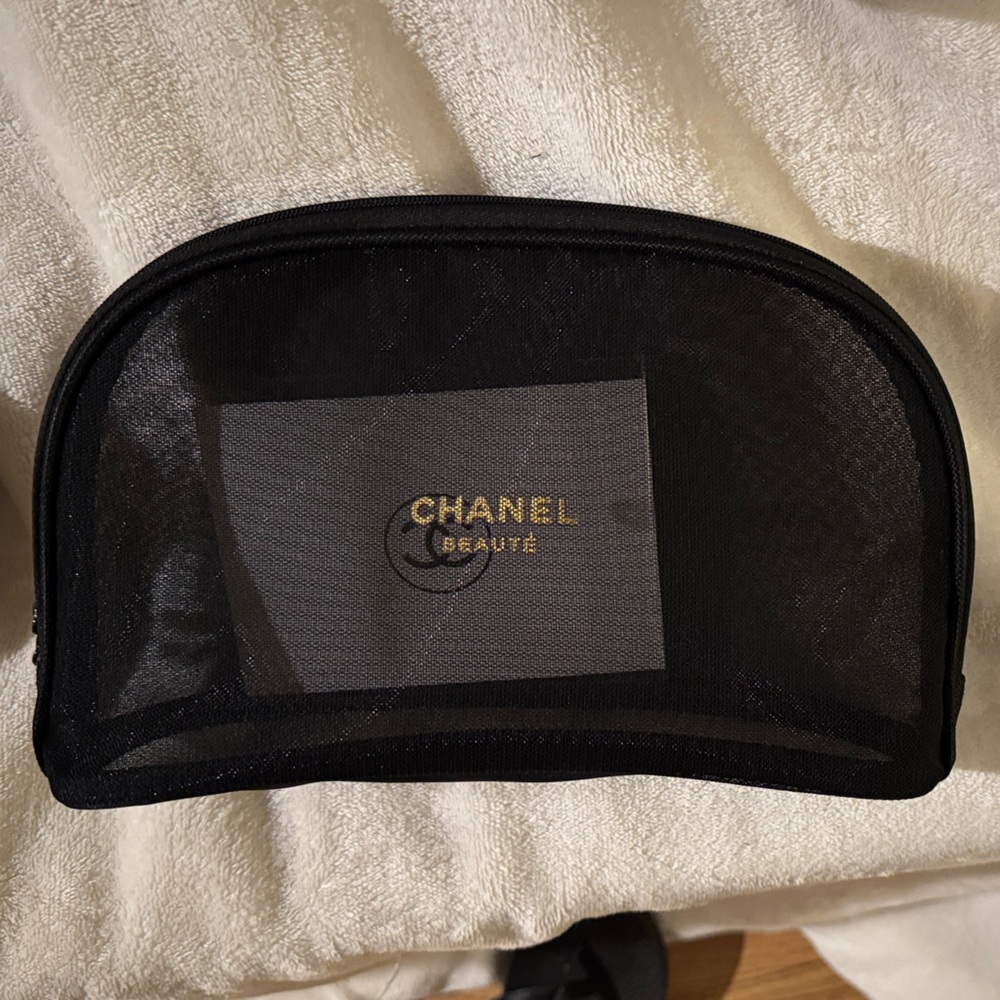 CHANEL Black Mesh Pouch